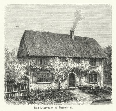 Rectory of Sessenheim, Home of Friederike Brion, with Whom Johann Wolfgang Goethe Had a Love Affair While Studying at Strasbourg University in 1770-1771 by German School
