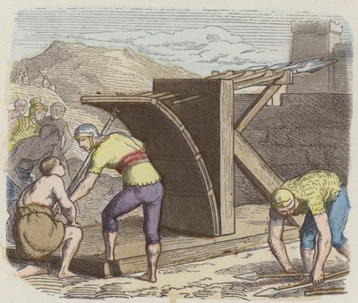 Roman Ballista (Coloured Engraving) by German School