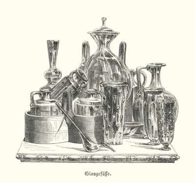 Roman glassware by German School