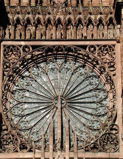 Rose window from the west facade, begun 1277 by German School