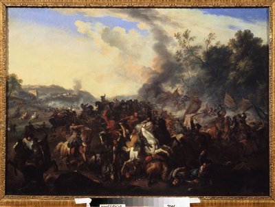 Battle Scene by German School