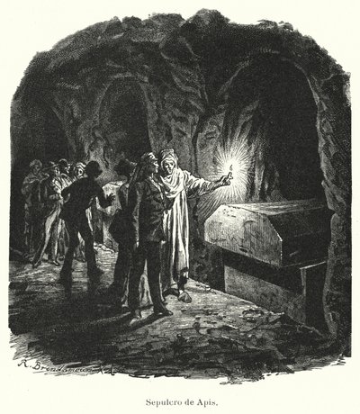 Serapeum of Saqqara, tomb of sacred Apis bulls worshipped in Ancient Egypt by German School
