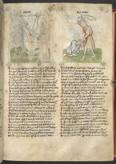 The martyrdom of Isaiah; King Moab sacrifices his son, from 