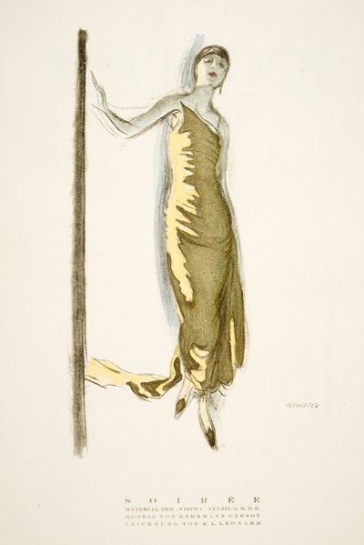 Evening, from Styl, pub.1922 by German School