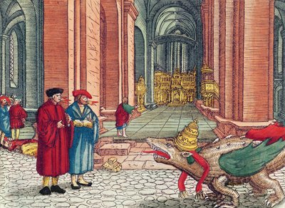 Speaking in tongues, Pentecost, from the Luther Bible by German School