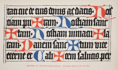 Specimen of the Würzburg Missal, Written About 1470 or 1480 by German School