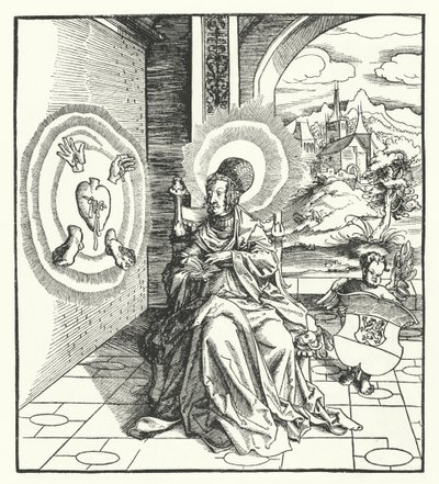 St Amalberga of Maubeuge by German School