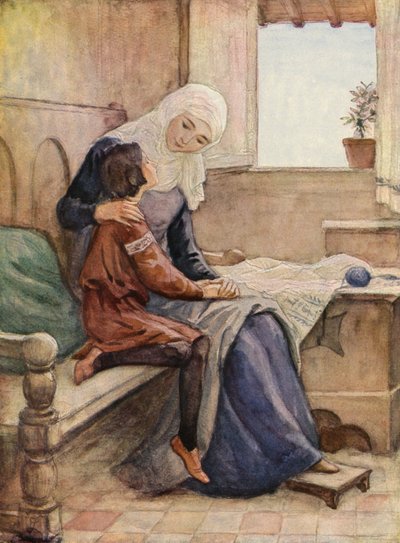 St Francis and His Mother by German School