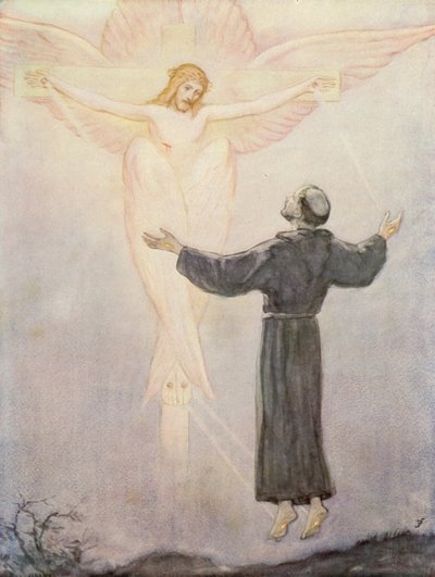 St Francis Receiving His Stigmata by German School