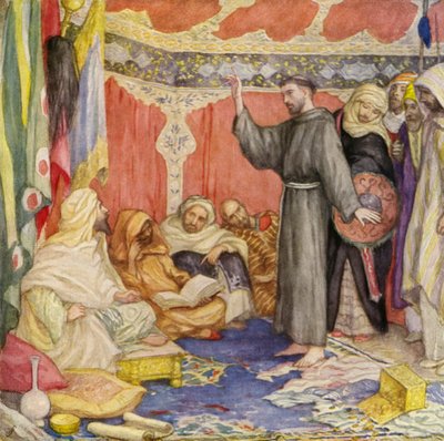 St Francis Visiting the Sultan of Egypt by German School