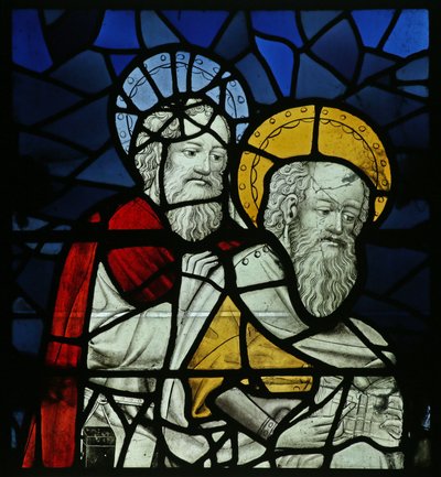 St Matthew and another Apostle at the Death of the Virgin Mary by German School