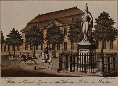 Statue of General von Ziethen in Wilhelm Platz, Berlin by German School