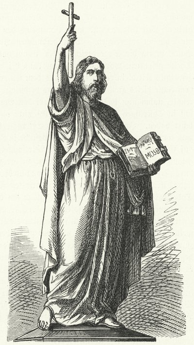 Statue of St Boniface (c675-754), Anglo-Saxon missionary to the Germanic parts of the Frankish Empire, in Fulda by German School