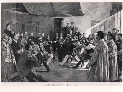 Student or Mensur duelling, early 20th century by German School
