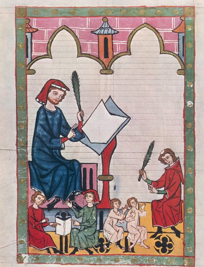 Students in a monastery, from 
