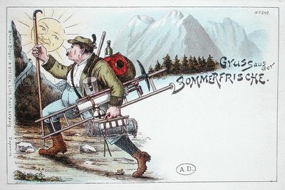 Summer holiday postcard, late 19th or early 20th century by German School