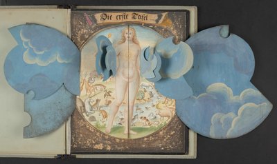 Tables representing man in three different states, Add MS 5788 by German School