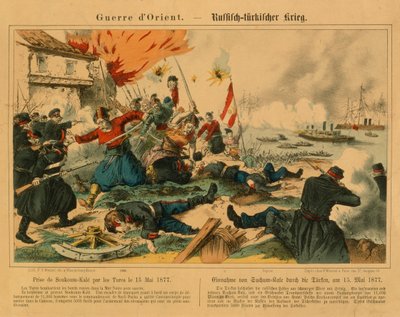Taking of Suchum-Kale by the Turks During the Russo-Turkish War, 15 May 1877, Published by F.C. Wentzel, Weissenburg, 1877 by German School