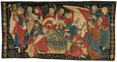 Tapestry Antependium Depicting the Death of the Virgin, from Nuremberg by German School