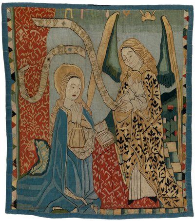 Tapestry panel depicting the Annunciation, from Upper Rhineland by German School