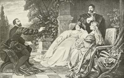 Tasso and the two Eleanors by German School