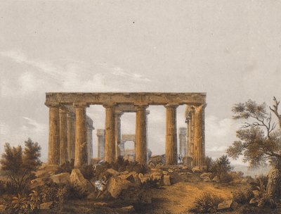 Temple of Aphaea, Aegina, Greece by German School