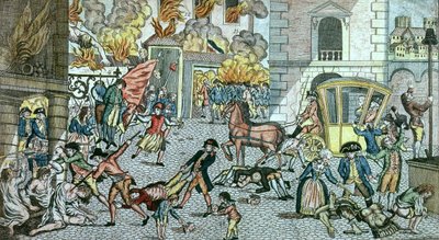 Terrible Atrocities Committed in Paris, 10th August 1792 by German School