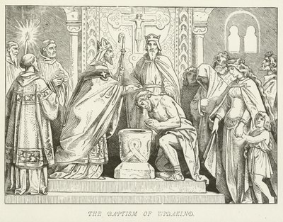 The Baptism of Widakind by German School