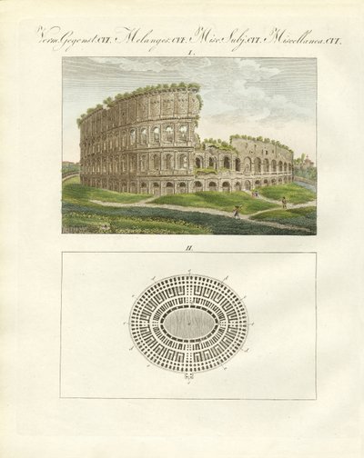 The Colosseum or the amphitheatre of Emperor Flavius Vespasianus by German School