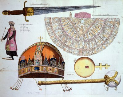 The Coronation Regalia of Hungary by German School