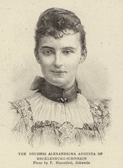 The Duchess Alexandrina Augusta of Mecklenburg-Schwerin by German School