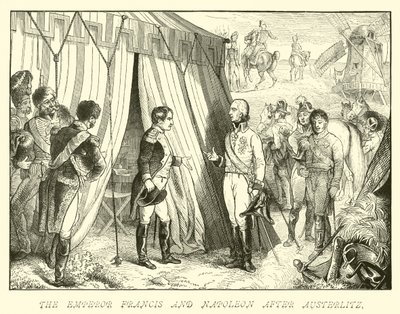 The Emperor Francis and Napoleon after Austerlitz by German School