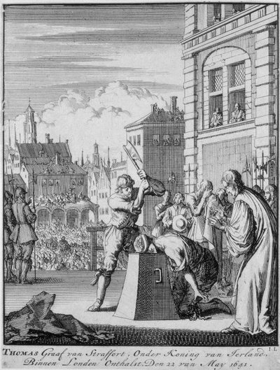 The Execution of the Earl of Strafford on Tower Hill, 12th May 1641 by German School