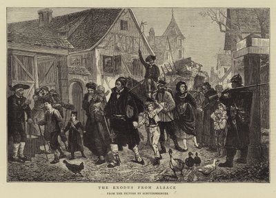 The Exodus from Alsace by German School