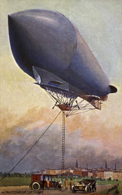 The French Airship by German School