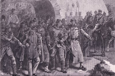 The French army leaving Metz, Cassells History of the War between France and Germany published by Cassell and Company Limited, c.1890 by German School