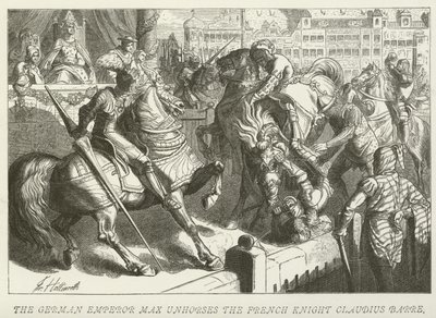 The German Emperor Max Unhorses the French Knight Claudius Barre by German School