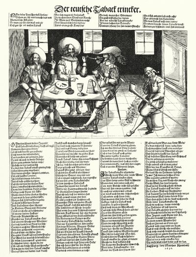 The German Tobacco Drinkers (engraving) by German School