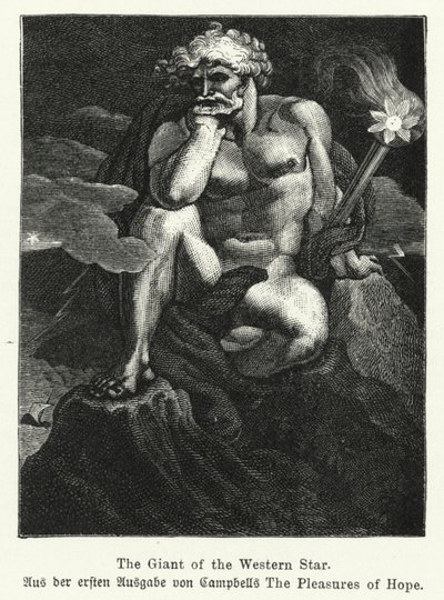 The Giant of the Western Star, illustration from the first edition of Scottish poet Thomas Campbell