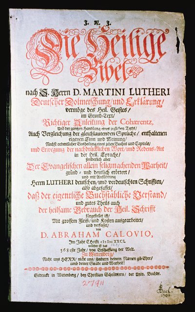 The Holy Bible, Vol. I. by German School