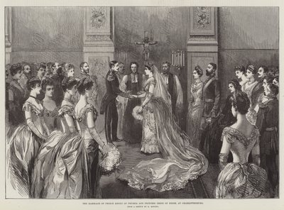 The Marriage of Prince Henry of Prussia and Princess Irene of Hesse, at Charlottenburg (engraving) by German School