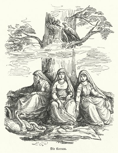 The Norns, Female Beings of Norse Mythology by German School