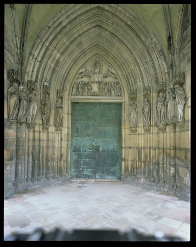 The Paradise Portal: The Five Wise Virgins and the Five Foolish Virgins, jamb figures carved c.1250, porch built c.1350 by German School