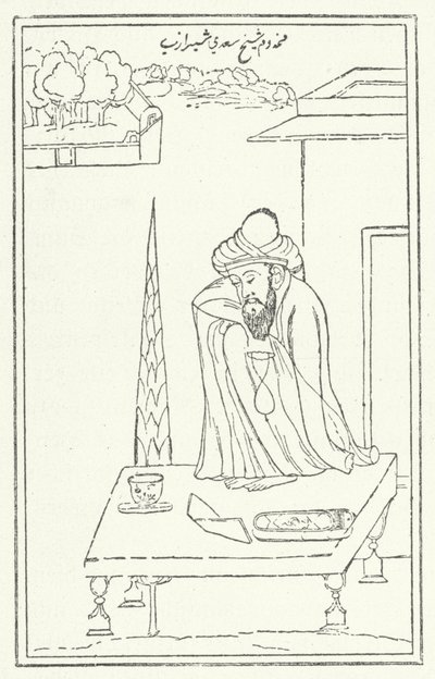 The Persian poet Saadi by German School
