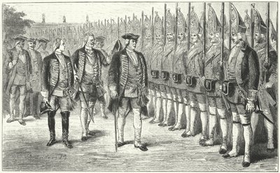 The Potsdam Giants, infantry regiment of taller than average soldiers in the army of Frederick William I of Prussia, 18th Century by German School