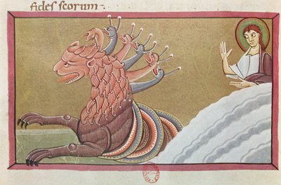The Sea Monster, facsimile of the Bamberg Apocalypse by German School
