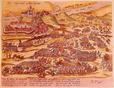 The Siege of Esztergom in 1595 by German School