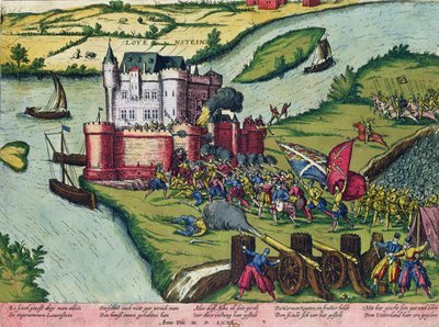 The Siege of Louvain and the Heroism of Harman Reuter Against the Spanish Forces in 1571 by German School