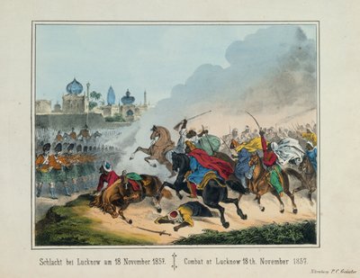 The Siege of Lucknow in Uttar Pradesh during the Indian Rebellion of 1857 by German School