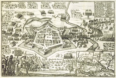 The Siege of Neuhausel by the Turks in 1663, Illustration from a Book on the Ottoman Campaigns in Europe, Engraved by Paul Furst by German School